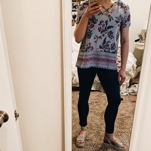Pink Rose brand, floral summery blouse
